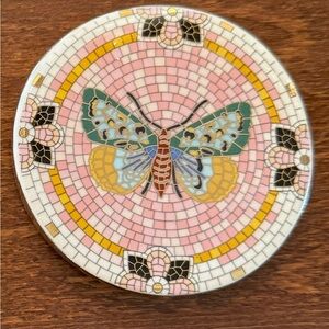 Anthropologie Bistro Garden Tile Butterfly Coaster